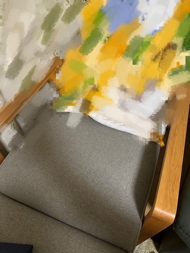 （美品）パーソナルチェア オットマン付き グレー  