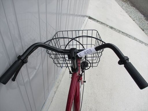 E889☆ 11800円☆ 折りたたみ中古自転車【24インチ えんじ 】