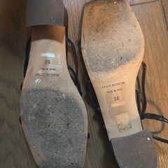 Fabio Rusconi レディース サンダル 黒 25cmの画像