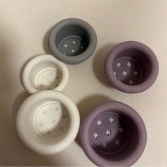 ベビー　おもちゃ　重ねコップ　　星　虹　　くすみカラーの画像