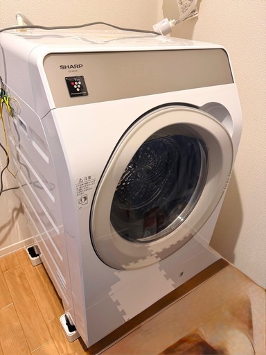 <美品> 2024年式　ドラム式電気洗濯乾燥機　SHARP ES-M11K 