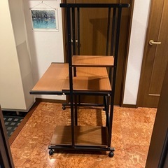 大型三段パソコンラック、引き取り限定(85×74×137.5cm、サンワサプライ)の画像