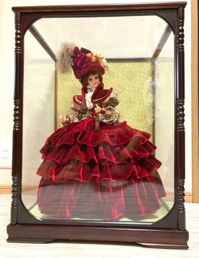 フランス人形ガラスケース付き美品 (ゆんまる) 長田のインテリア雑貨