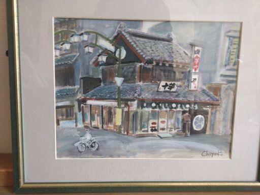 川越の町屋　アクリル画