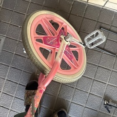 一輪車　ブリヂストン　18インチ　ピンク　c-3の画像