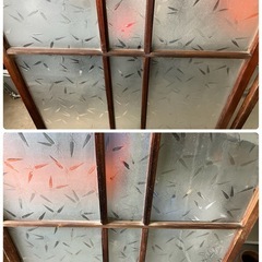 （Z）ガラス窓　2枚組　古民家　中古品の画像