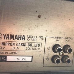 ヤマハカセットデッキ　　#K-750の画像