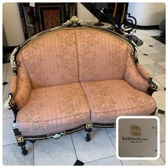 SILIK シリック　ロココ調　2人掛けソファ　3人掛けソファ　センターテーブル　3点セット LO STILE DI CLASSE イタリア製　高級家具　アンティーク調　猫脚の画像