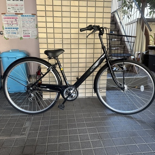 大人用自転車 27インチ 6段ギア、オートライト、鍵付き SCALARE 