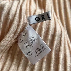 GRLニットボレロトップスXリボン付きワンピースニットセットアップ サイズLの画像