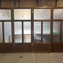 建具　引き戸　4枚セット　(約)173.5cm×73cm×3cm　古民家　古民家再生　ジャンクの画像