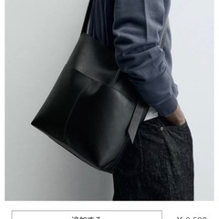 (新品)ZARA今季ものメンズステッチ入りバッグの画像