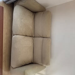 無印良品 ワイドアームソファ 3シーター ベージュ 幅195cmの画像