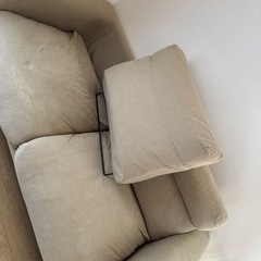 無印良品 ワイドアームソファ 3シーター ベージュ 幅195cmの画像