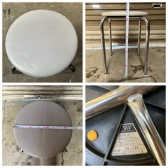 〖倉庫保管品〗 中古 椅子 PLUS DC-111E プラス イス スツール スタッキングチェア 丸イス の画像