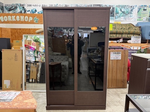 【愛品館 江戸川店】インテリア井上 2枚スライド扉ワードローブ