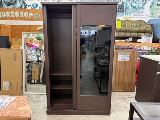 【愛品館 江戸川店】インテリア井上 2枚スライド扉ワードローブ