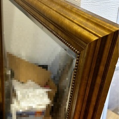アンティークミラー　真鍮のような色味の画像