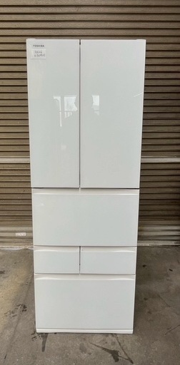 〖倉庫保管品〗 中古 東芝 TOSHIBA 6ドア 冷蔵庫 フレンチドア GR-V510FH 509Ｌ 2023年製