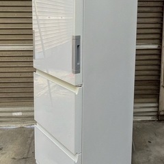 〖倉庫保管品〗 中古 SHARP シャープ 3ドア 冷蔵庫 両開き SJ-GW36D 356L 2018年製の画像