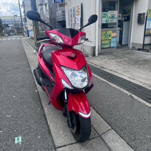 B0240 ヤマハ YAMAHA シグナス125X SR 125cc SE44J 2013年モデル 小型自動二輪 バイク 通勤 通学 ツーリング【自作でのオールペン赤色(全塗装)しています】