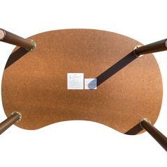 ローテーブル 1〜2人用 ダークブラウンの画像