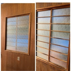 木製扉　古民家　中古品　昭和レトロ扉の画像