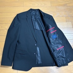 新品同様　TAKAQ タカキュー　スーツ上下　Lサイズ相当　黒　ブラックの画像
