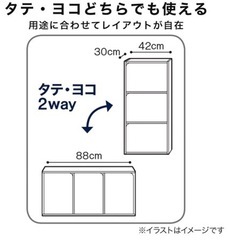 3段カラーボックスの画像