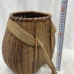 1295😸　竹籠 魚籠 腰籠 古道具 レトロの画像