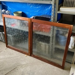 （X）ガラス窓　内窓　2枚組　中古品の画像