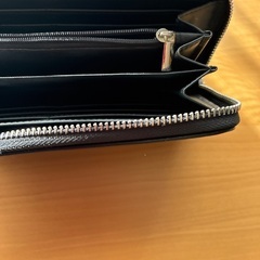 使用感無しノーブランド黒長財布＋スマホ入れの画像