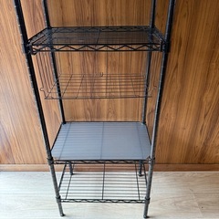 決まりました！メタルラック4段　ブラックの画像