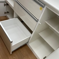 ☆ドリーム荒牧店☆ジモティー割引有☆ 松田家具/2枚スライド扉オープンボード/現状販売の画像