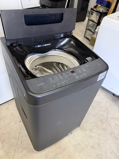 NO B898?福岡市内配送設置無料✨?洗濯機 5kg コンパクト 部屋干し時間短縮モード 一人暮らし IAW-T504-B ブラック