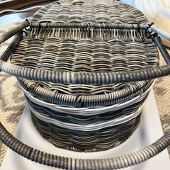 藤かご　ピクニックの画像