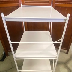 & スチールユニット3段シェルフ　キャスター付き（約）幅56cmの画像