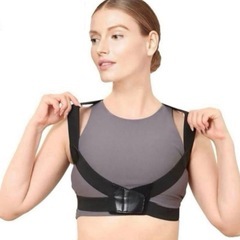 巻き肩シェイパー 男女兼用 背筋ベルト 姿勢矯正 サポーター Mサイズの画像