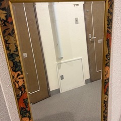 他の出品物と同時引き取り条件で無料！中古アンティークミラー　② 姿見　全身壁掛け鏡の画像