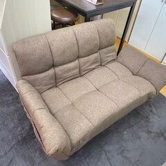 【リサイクルサービス八光】【幅119〜163cm】座り心地抜群！ニトリ カジュアルソファ(ポケットO) ベージュ 2人掛けの画像