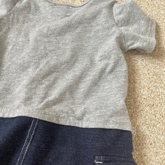 Buddy Lee 半袖夏服ロンパース グレー/ネイビー
の画像