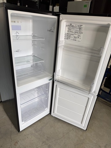 NO B902?福岡市内配送設置無料✨?140L 霜取り不要 2ドア冷蔵庫 BK(NTR-140) 2022年