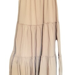 Merong Shop ベージュ フレアロングスカート 約77cmの画像