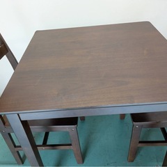 【中古】大阪引取限定　ナフコ　ダイニングテーブル　モコロ75　チェアー2脚　チェア　モコロ【KNB1F133】の画像
