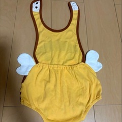 ベビー服　赤ちゃん洋服　70-80サイズ ミツバチロンパース　エプロン風の画像