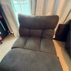 ニトリ つながる座イス ブラウンの画像