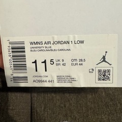 NIKE WMNS AIR JORDAN1 LOW UNIVERSITY BLUE ウィメンズサイズ28.5cm
の画像