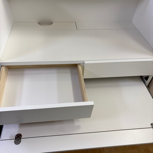 【ジャングル深井店】レンジ台 白 収納家具 キッチン家具 堺市 深井【FU271】