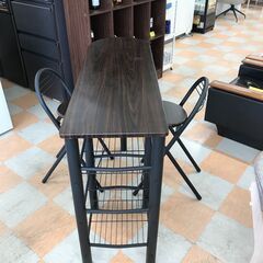 ＼家具＊家電のお店／【ｼﾞｬﾝｸﾞﾙｼﾞｬﾝｸﾞﾙ石川金沢店】カウンターテーブルセット 不二貿易      W(幅)120cm×D(奥行き)40cm×H(高さ)88cmの画像