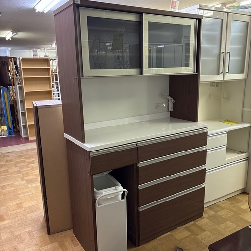 【ジャングル深井店】ニトリ システムキッチンボード リガーレ120 ブラウン 収納家具 キッチン家具 堺市 深井【FU268】